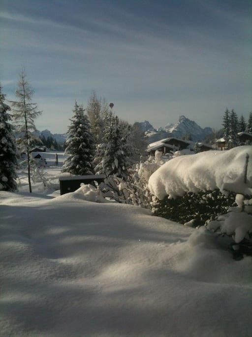 Aublick Terrasse im Winter 1 - Mit Rübelhorn
