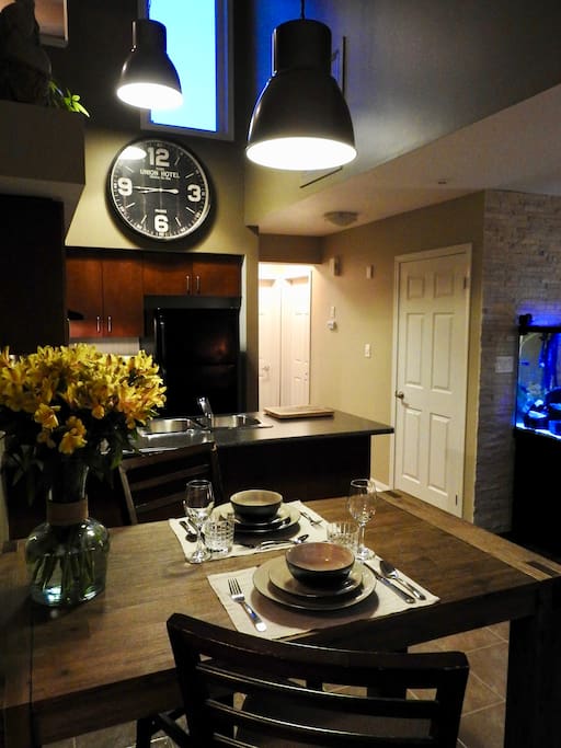 Kitchen and dining area