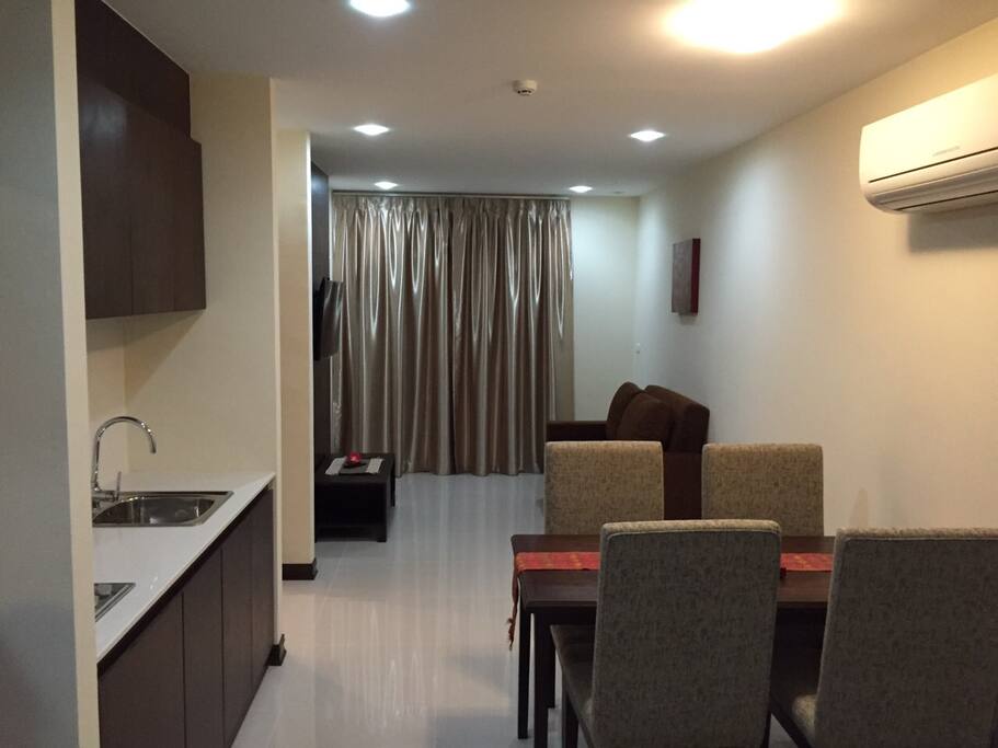 Kitchen and eating area