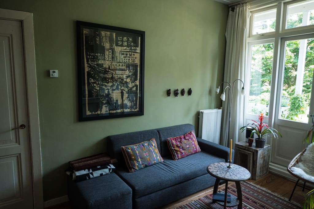 ...with comfortable couch