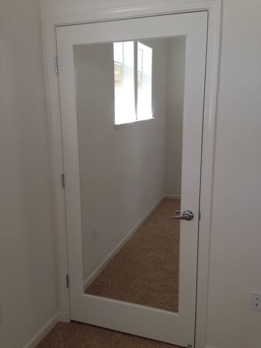 Mirror door so you look your best!