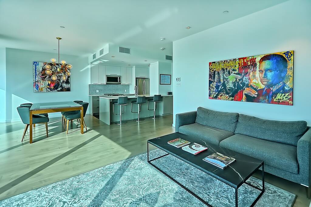 Living Room, Dining Room and Kitchen