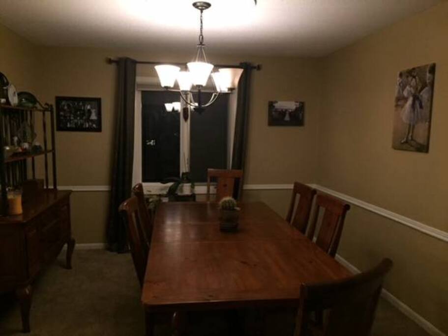 Dining Room overlooks backyard & pond