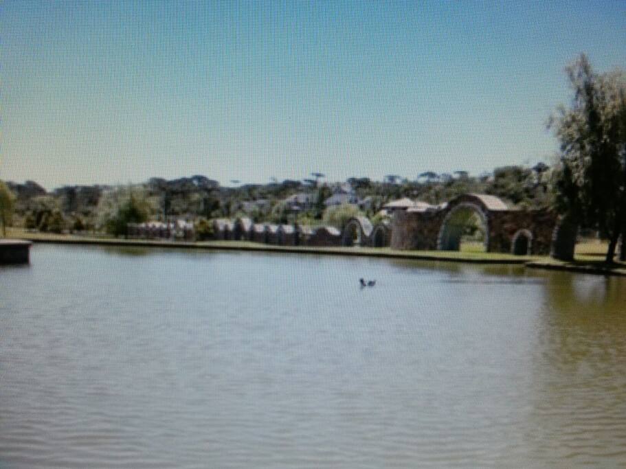 Lagoa do parque do condomínio.