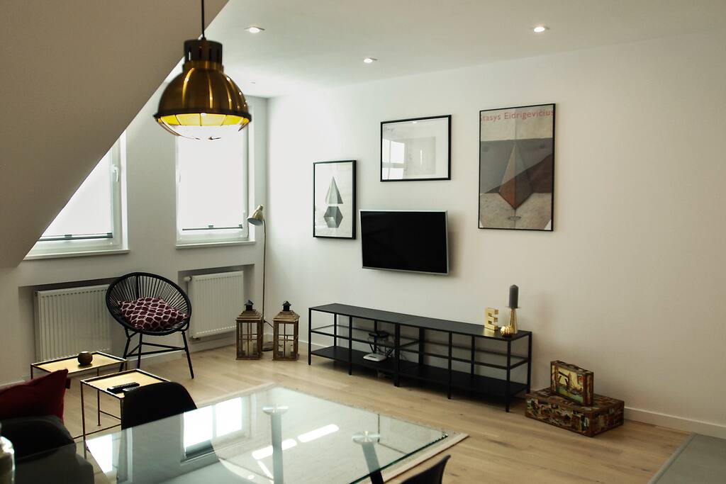 Living Room with Cable TV