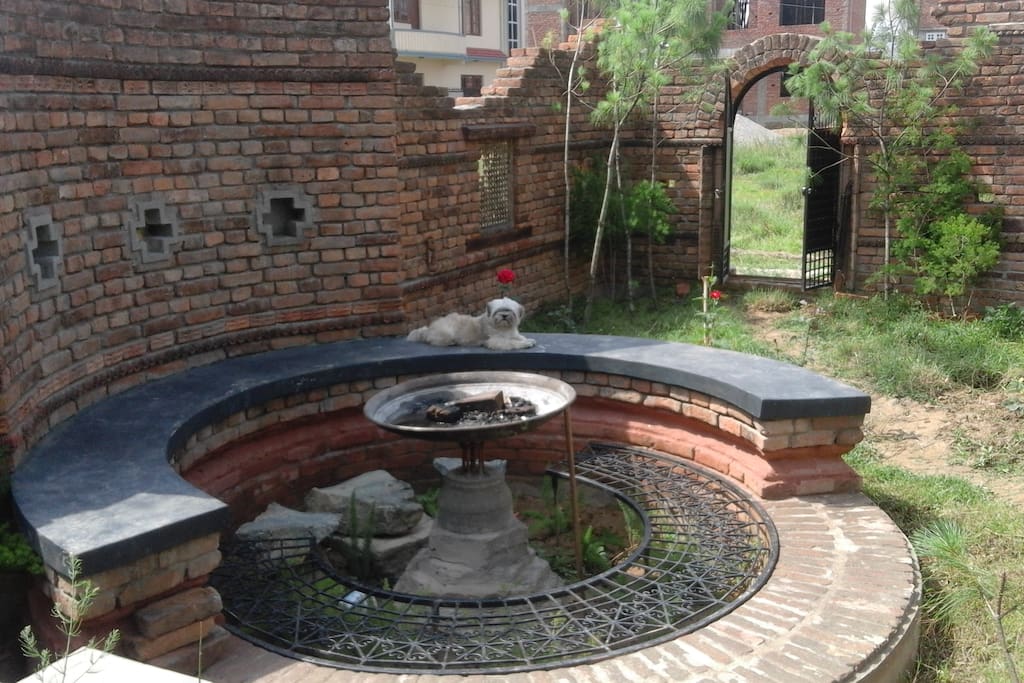 awesome outdoor fire pit plus barbeque
