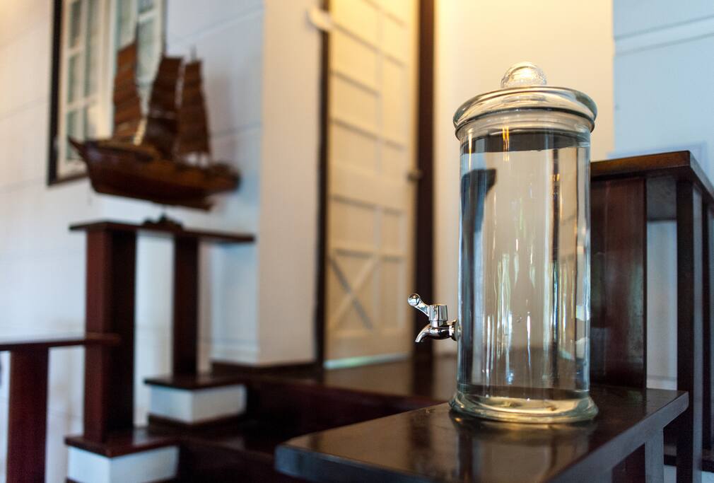 Drinking water is available all the time during your stay.