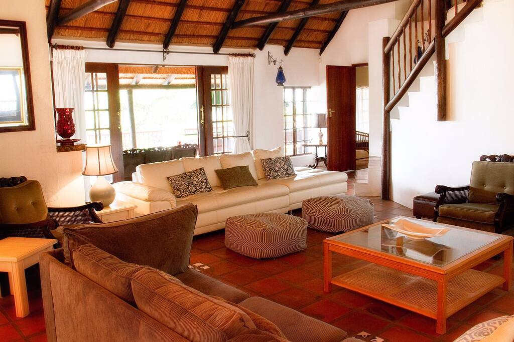 the spacious living room