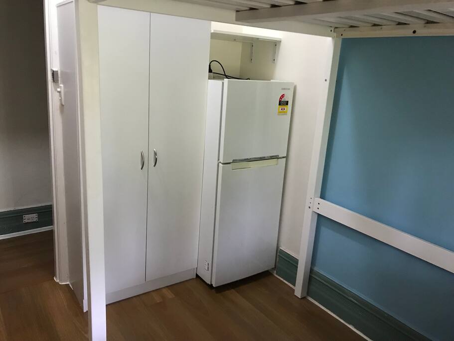 Fridge and Cupboard
