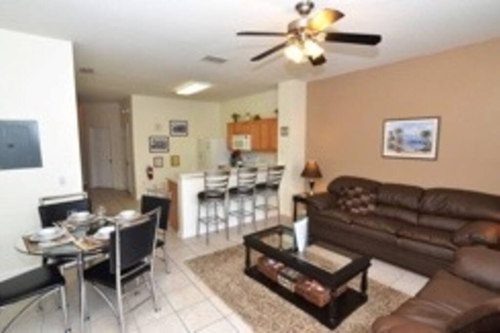Open Floor Plan Living Room, Dining Room, Kitchen