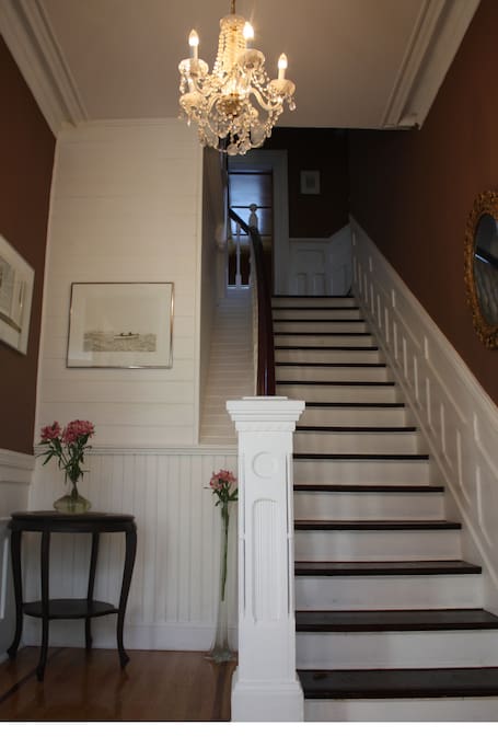 separate entrance to second floor of large heritage home