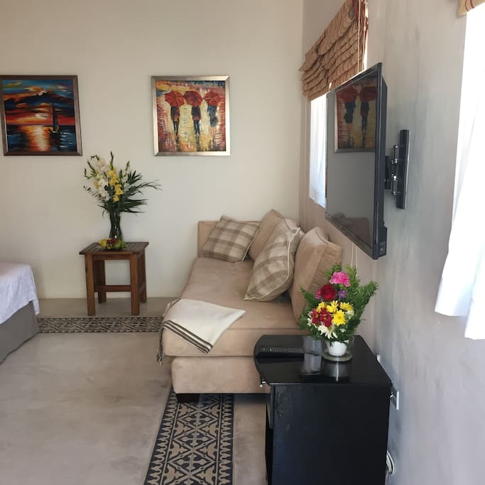 Relaxing seating area for relaxation in this spacious room.
