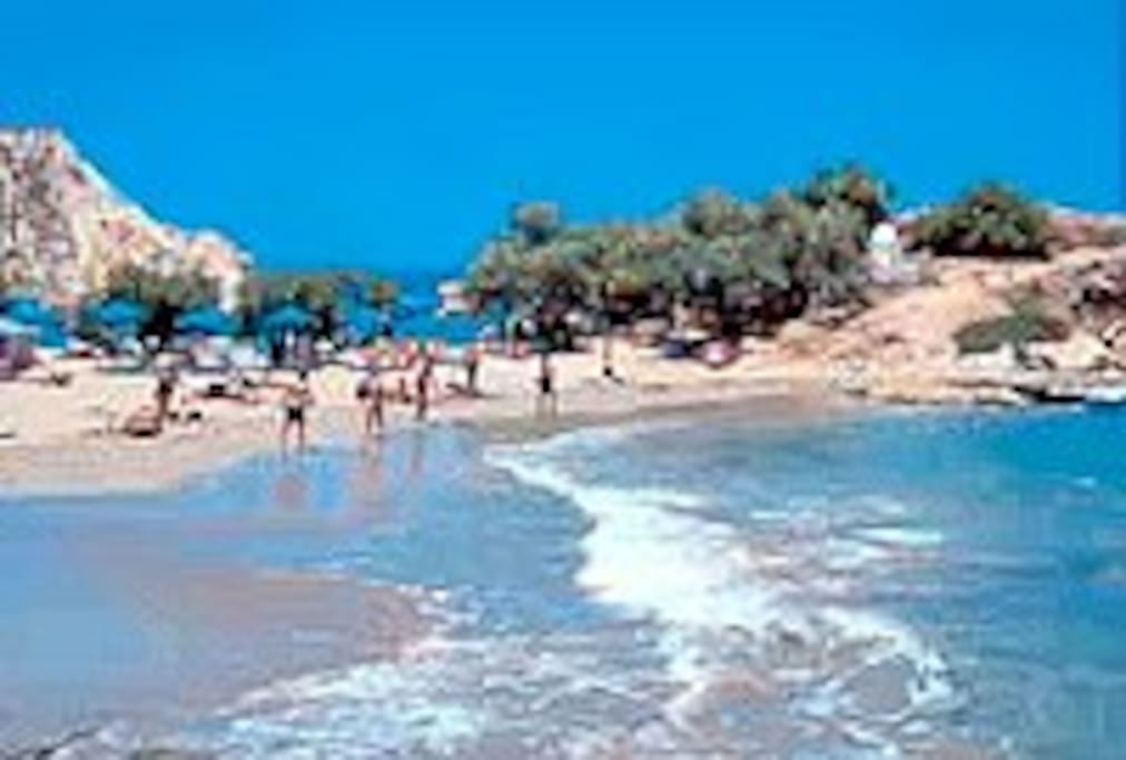 Almirida beach, a short drive away.