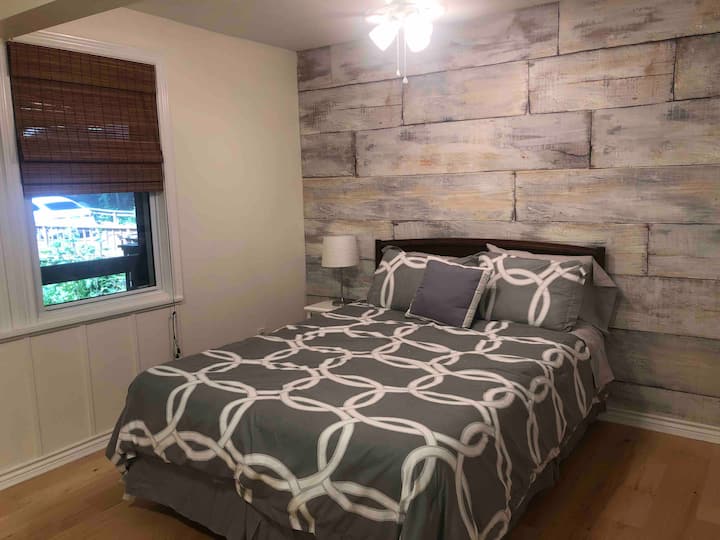 Bedroom #2 queen bed located on main floor. 
