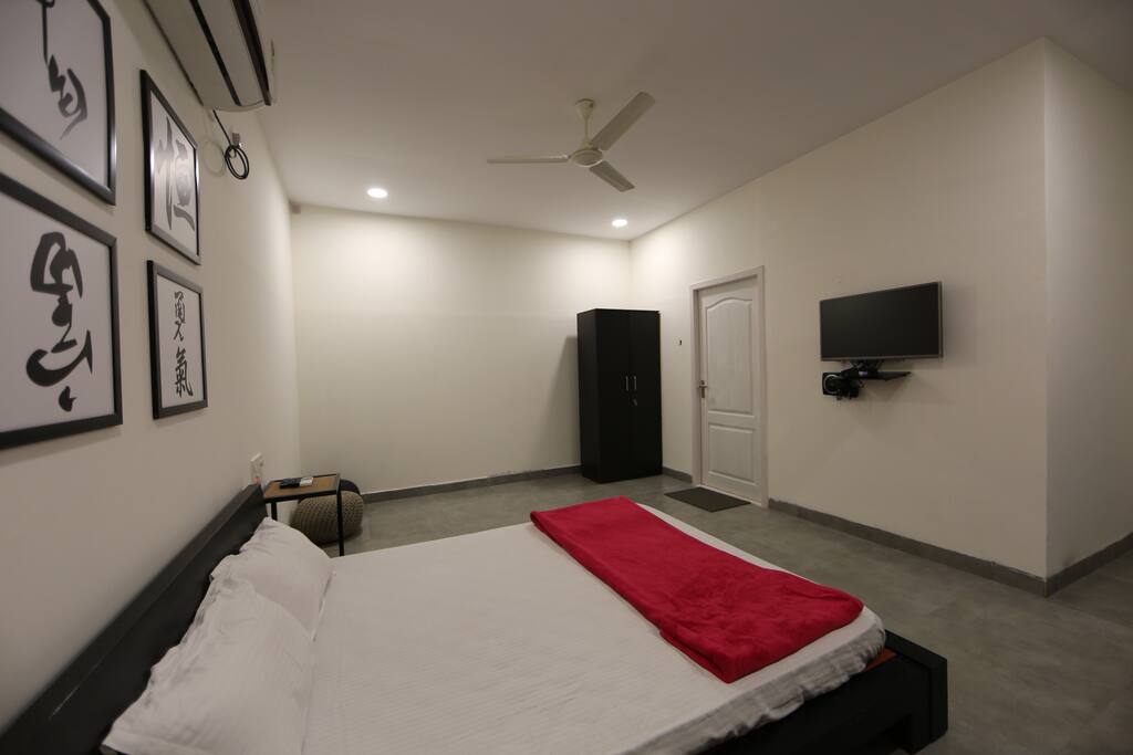 Our cottages are equipped with satellite television, air conditioning, an attached bathroom and of course, a cozy queen sized bed!