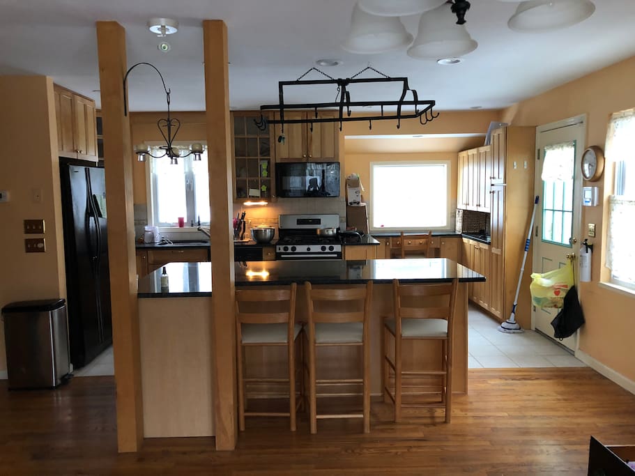 Shared kitchen with the family.