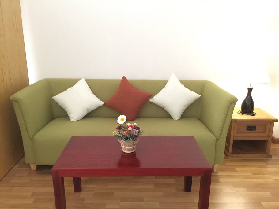 Our stylishly decorated living room area.