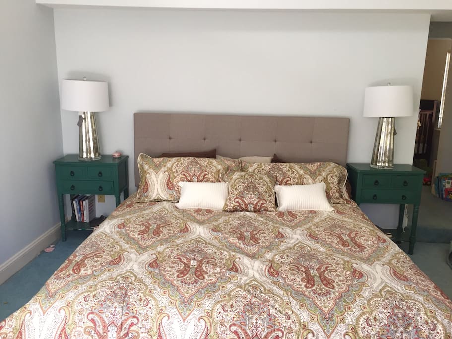 Brand new king mattress with bay window.
