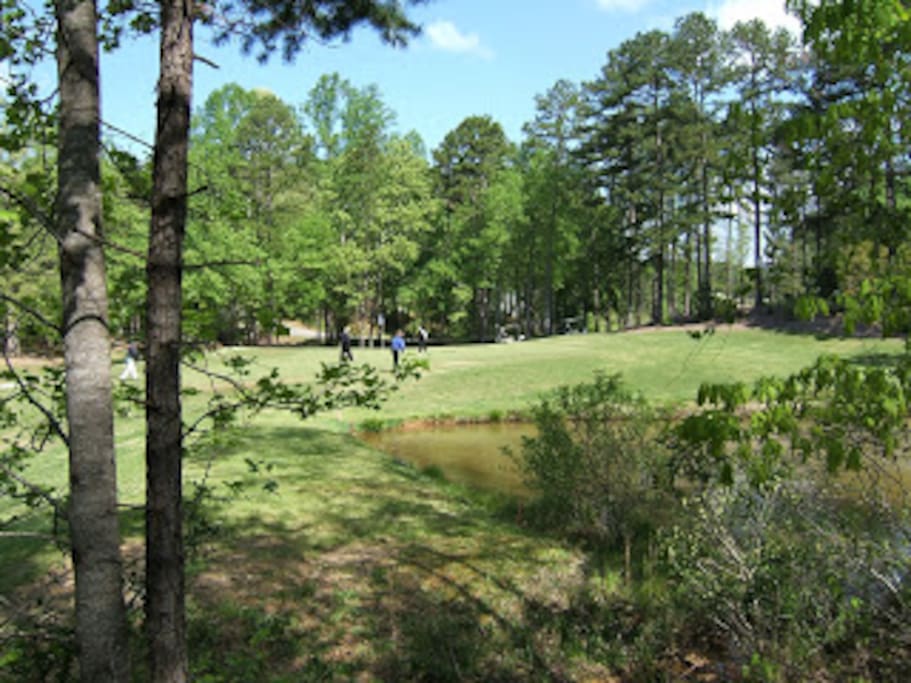 View of hole # 6 on the golf course from back deck of the home.