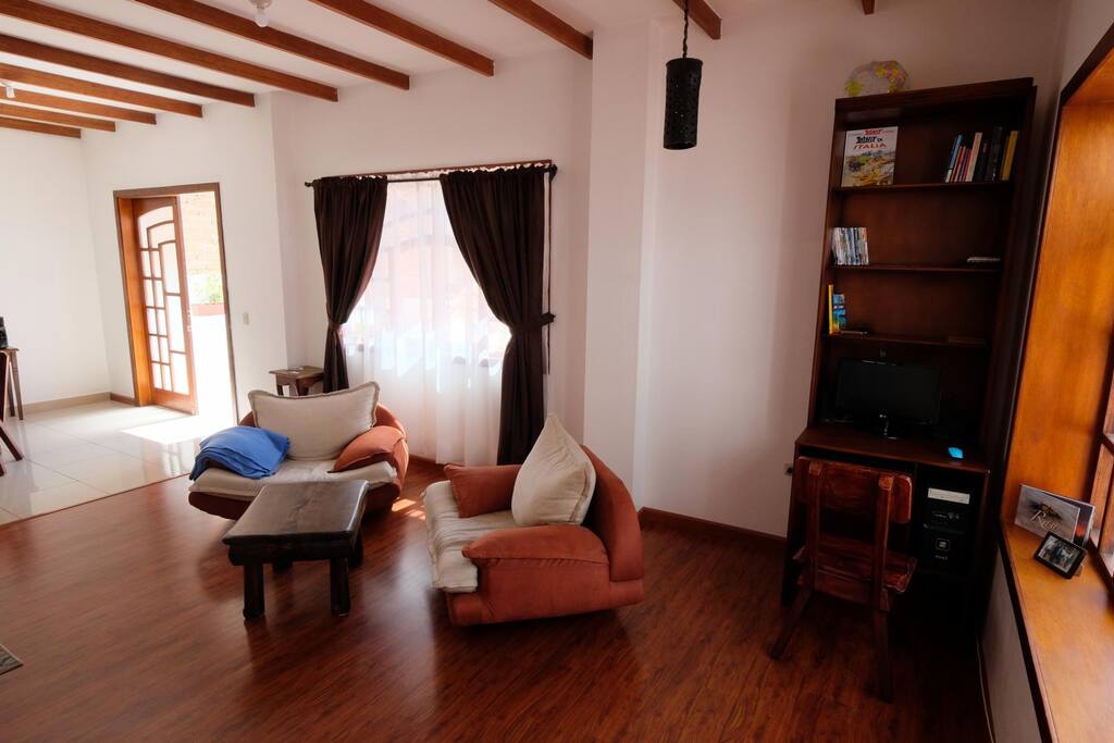 Living room with PC for your use