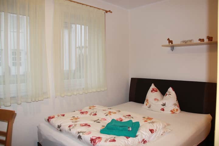 Apartment with box spring bed