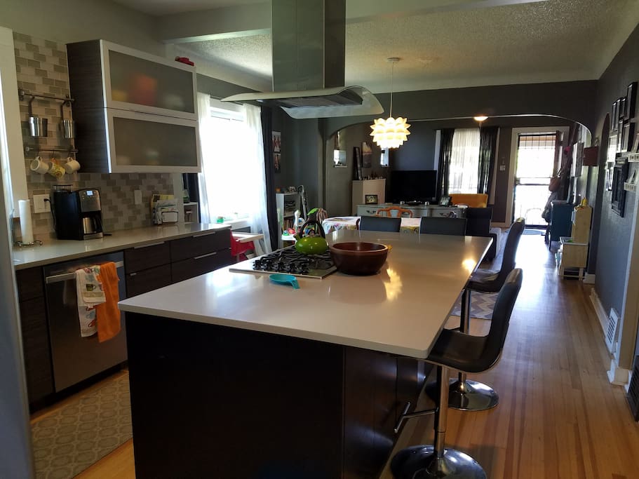 Open concept from kitchen