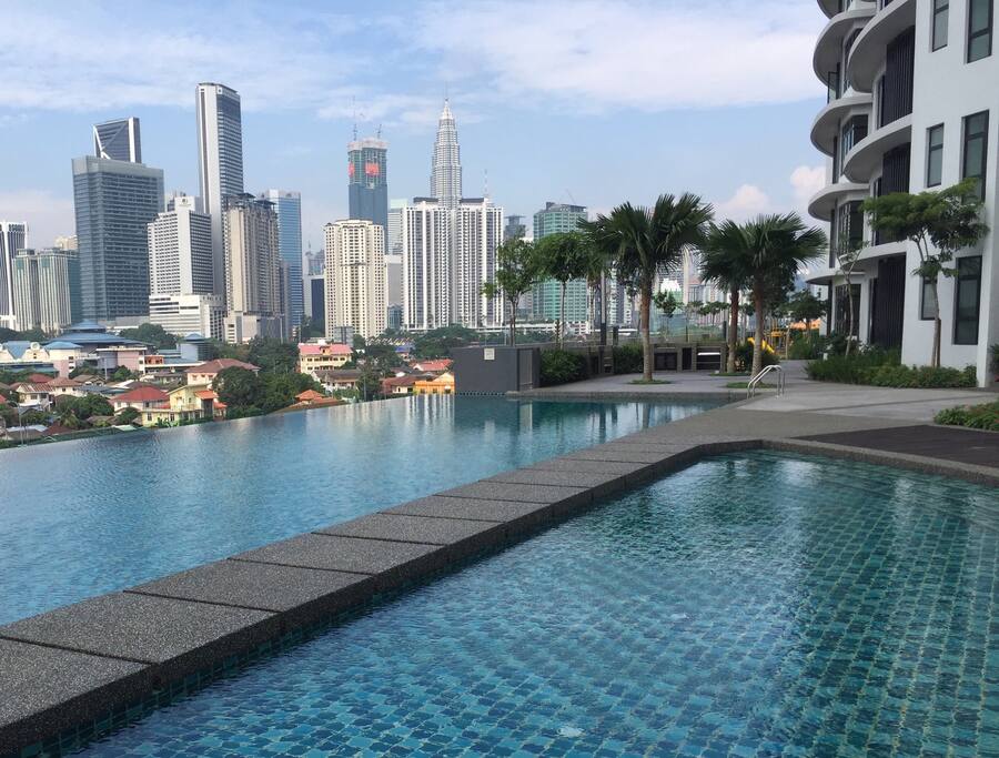 Resort like infinity pool with stunning KL views