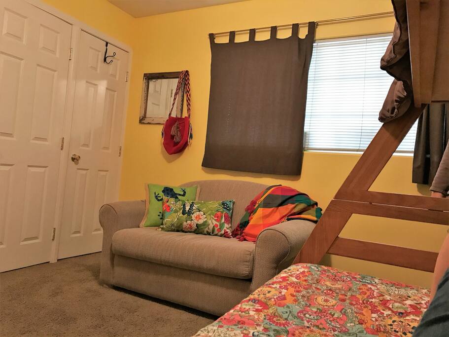 View from the bottom bunk bed