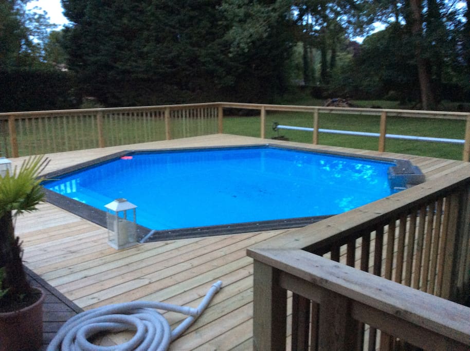 Outdoor heated swimming pool
