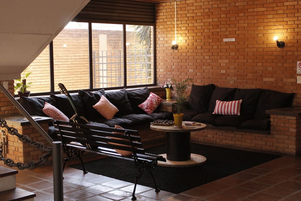 Sala de recepção aconchegante.