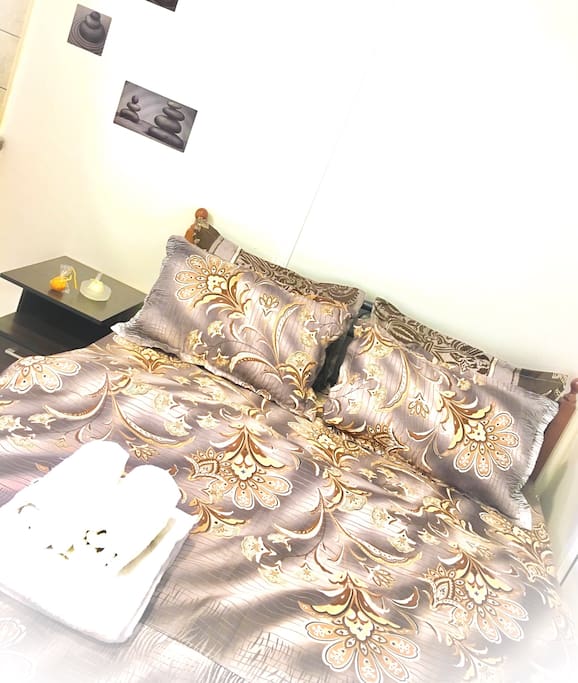 Our brand new double bed