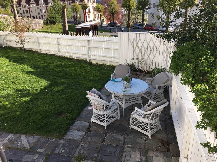 Our garden where you can enjoy Your morning coffe.