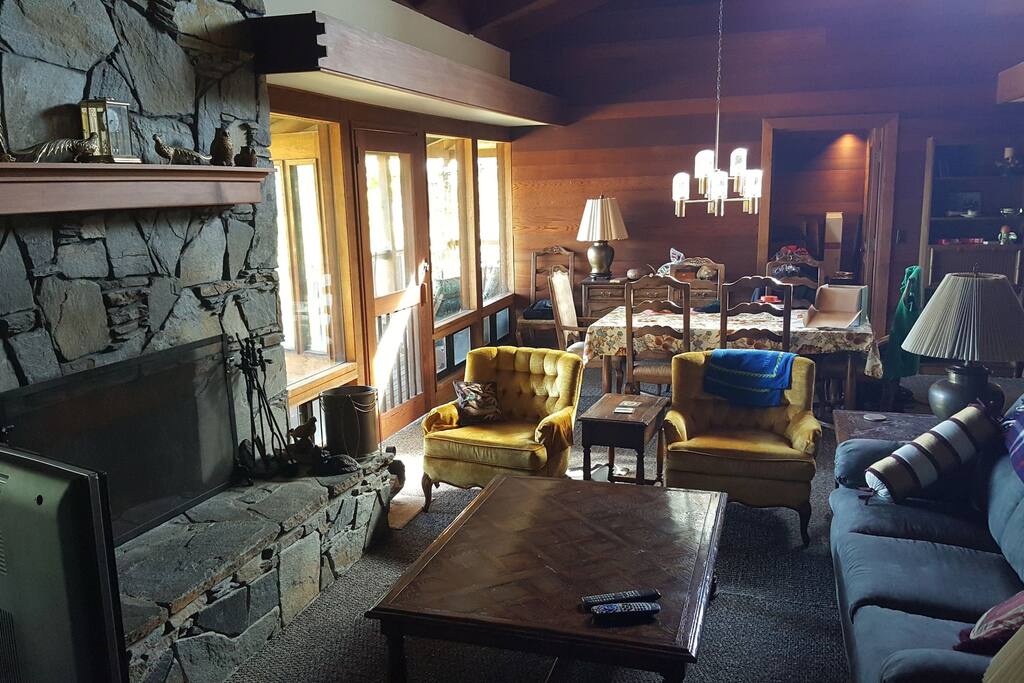 Living room and dining area
