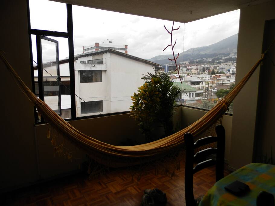 Hamaca Free para descansar y apreciar la ciudad.
