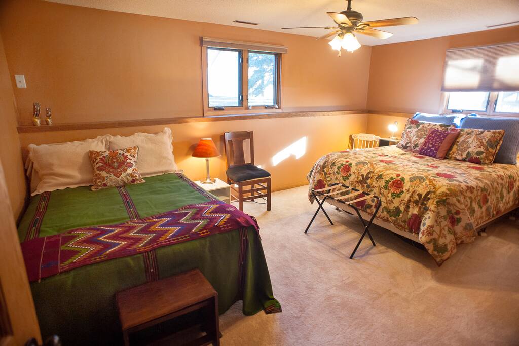 Double bed (left) and Queen