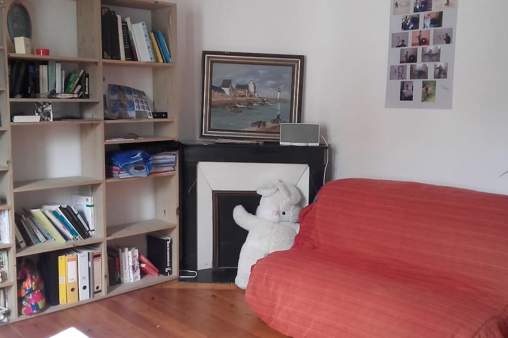 Chambre 2 : 1 canapé lit 140 + étagère