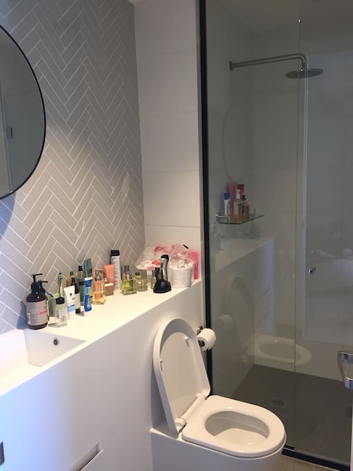 Very modern and clean and nice and lovely bathroom. I clean it everyday