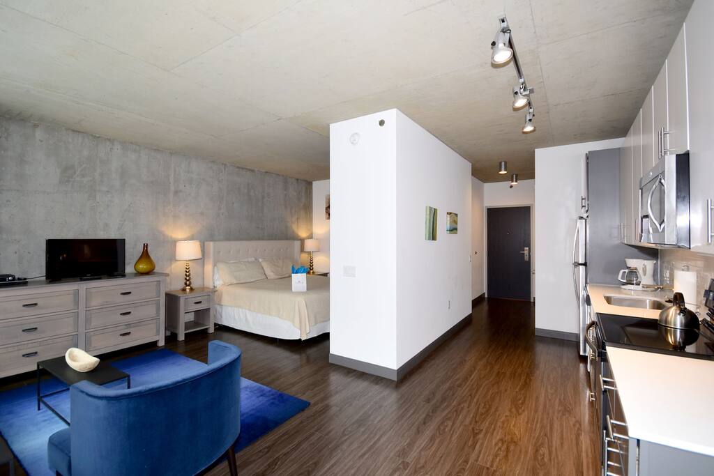 Studio Living Area with King Bed