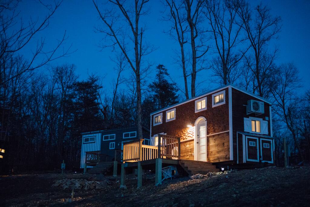 Tiny community. 4 super famous tiny homes nestled atop Lookout Mountain.