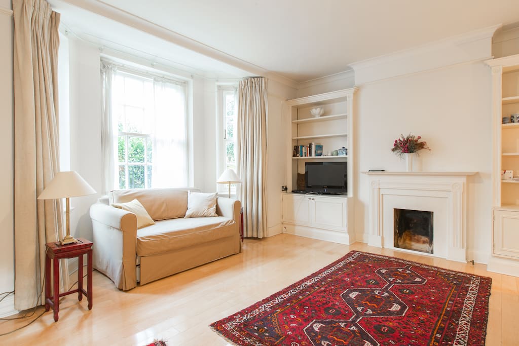The living room is bright and spacious