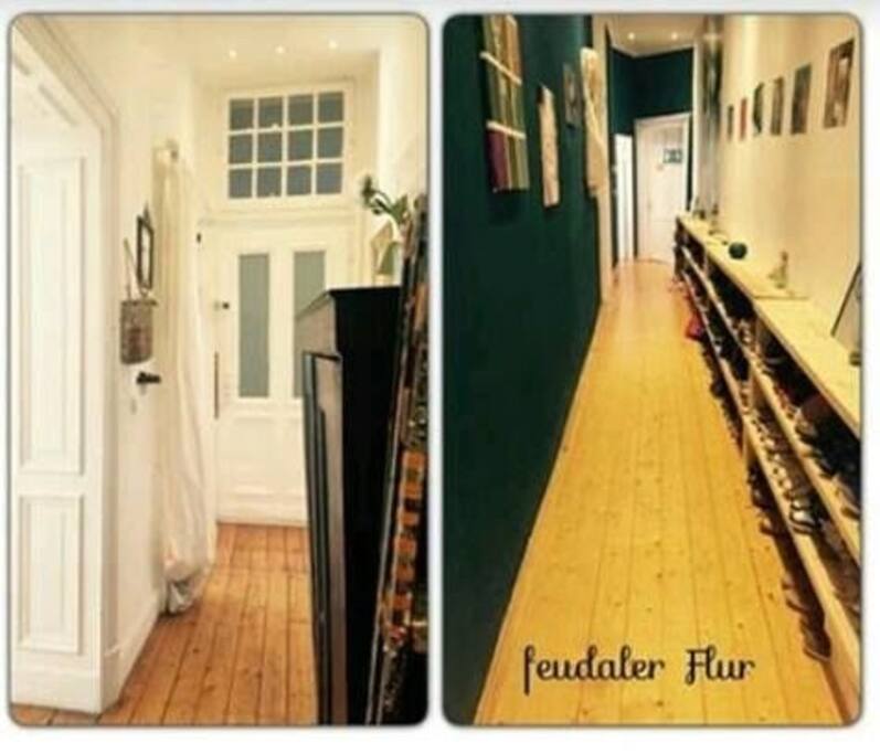 Ein Flur & ein mega-Flur mit riiiesem Schuhschrank, auch für deine Palastlaatschen :)