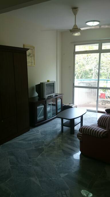 Air-Conditioned Living Room with TV and DVD Player