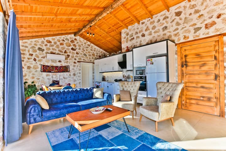 Doğa Içerisinde Havuzu Korunaklı 2+1jakuzili Villa - Kalkan