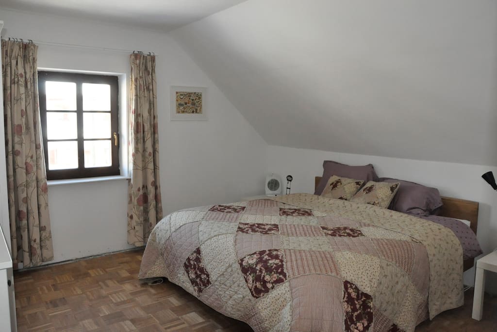 Bedroom with extra large bed!