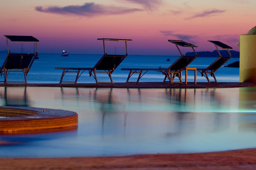 Pool at night