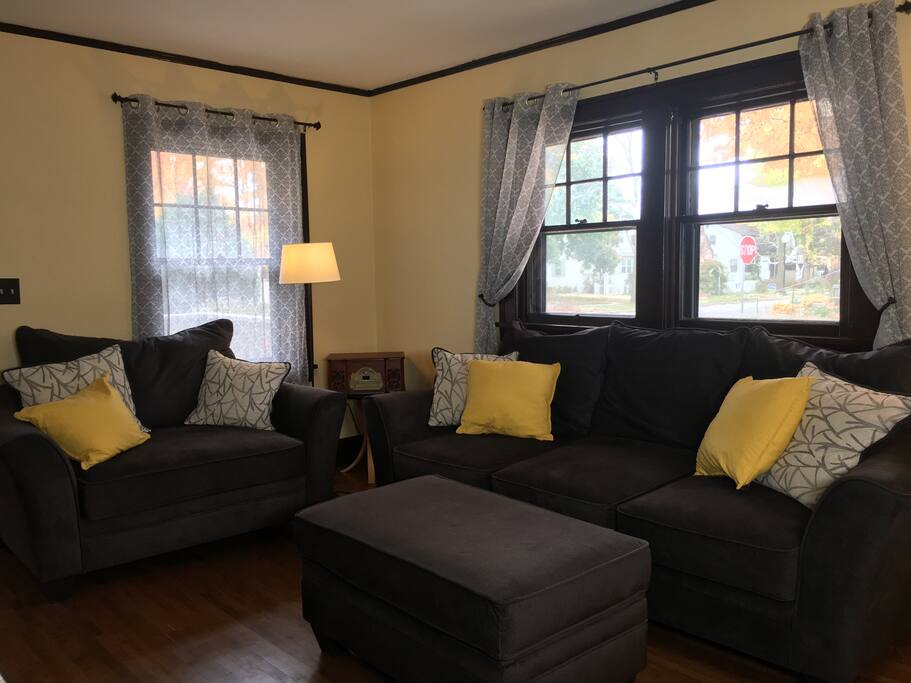 Sink into the large couch at the end of the day