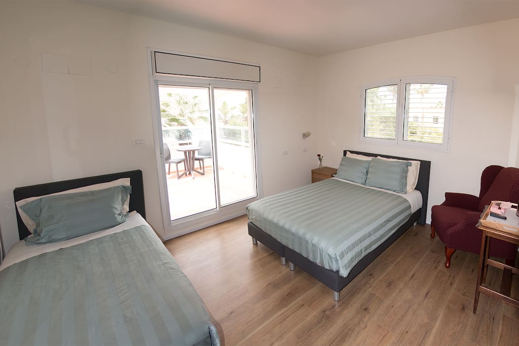Bedroom with balcony