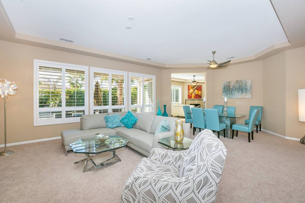 Living & Dining with Views to Backyard