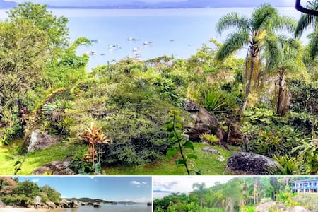 Vista incrível, praia quase exclusiva, verde+wifi