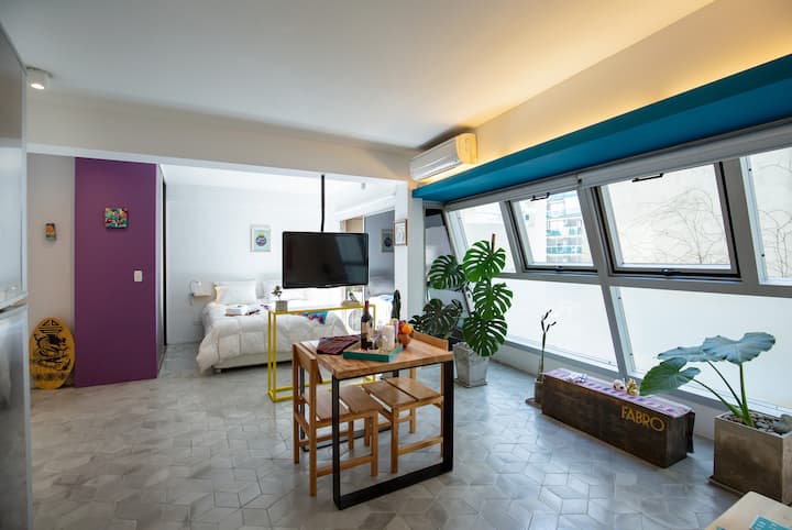 Monoambiente de 40 m² con balcón en Palermo